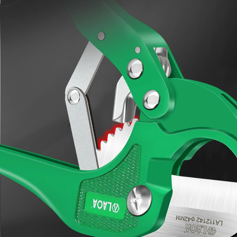 Imagem -05 - Laoa Profissional Cortador de Tubulação 42 mm Corpo Liga Tubo Água Catraca Tesoura Cortador de Tubo Pvc Plutônio pp pe Mangueira Ferramentas de Corte Mão