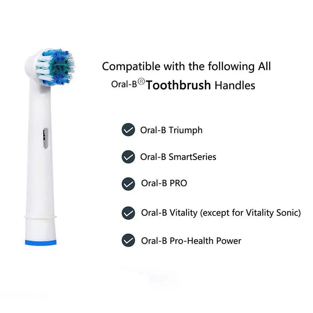 8x Đầu Bàn Chải Thay Thế Cho Bàn Chải Đánh Răng Điện Oral-B Phù Hợp Tiến Công Suất/Pro Sức Khỏe/Áo Lót Triumph/3D excel/Sức Sống Precision Clean