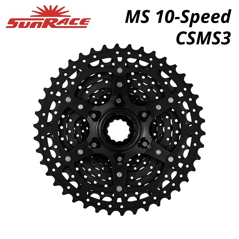 SunRace CSMS3 10 Speed Wide Ratio Bike Bicycle Cassette 10S Mountain Compatible Shimano Deore M4100 M6000 10V FreeWheel