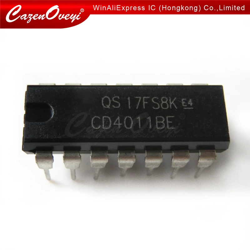 

100 шт./партия CD4011BE CD4011 4011BE DIP-14 новая Оригинальная фотография