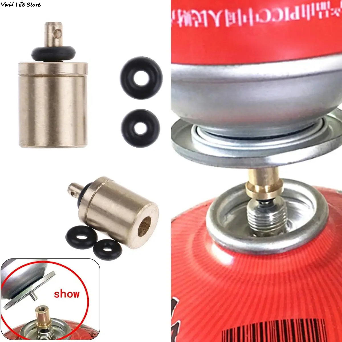 1 Pc Gas Refill Adapter Outdoor Camping Stove Gas Cylinder Gas Tank Gas Burner Accessories Hiking Inflate Butane Canister