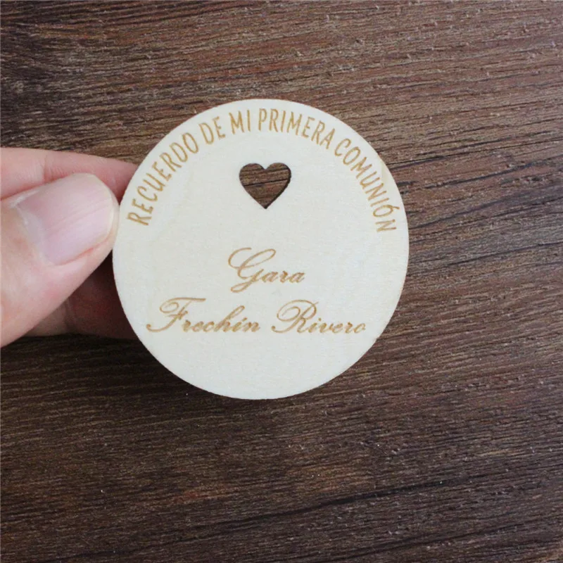 Wood laser cut save the day tags wedding favors party gift cards customized design 50 pcs