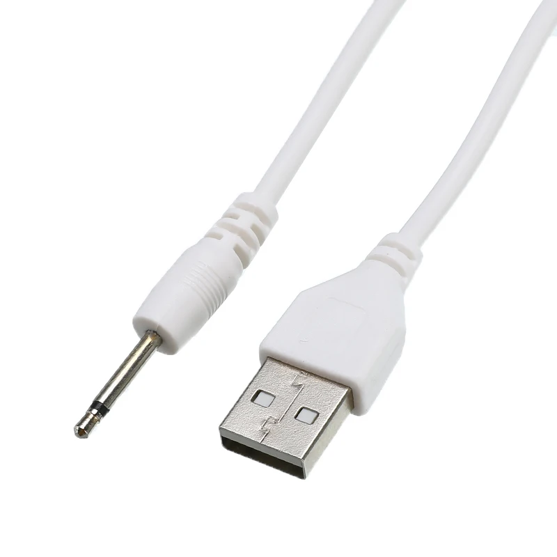 1m USB 2 To DC 2.5mm 2A Charging Line USB Mono Audio Cable Jack USB Plug Aux 2.5mm Audio Vibroseismic Charging Cable 17.4mm 
