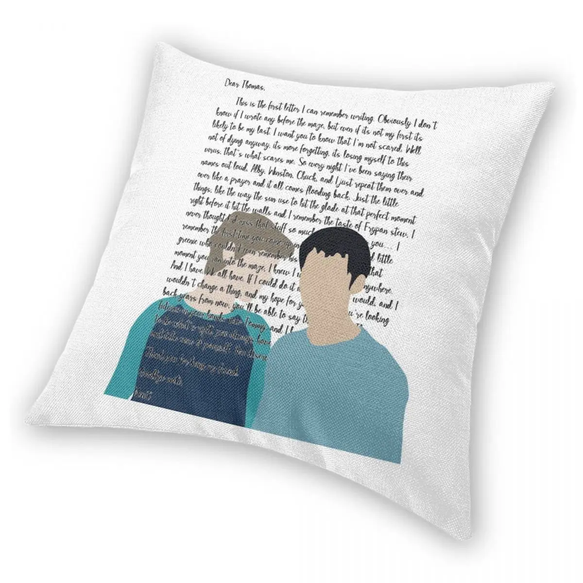 Maze Runner Newt And Thomas Square Pillowcase Polyester Linen Velvet Printed Zip Decorative Bed Cushion Cover