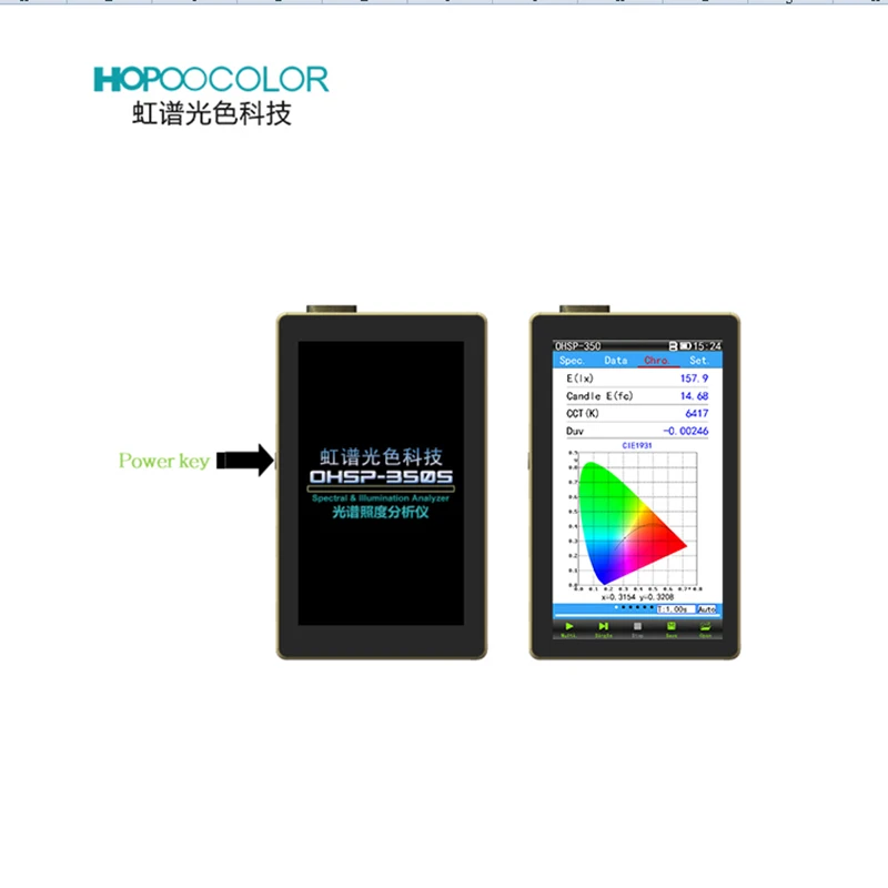 Hot Koop OHSP350 380-780nm Cct Cri Meter Draagbare Spectrometer