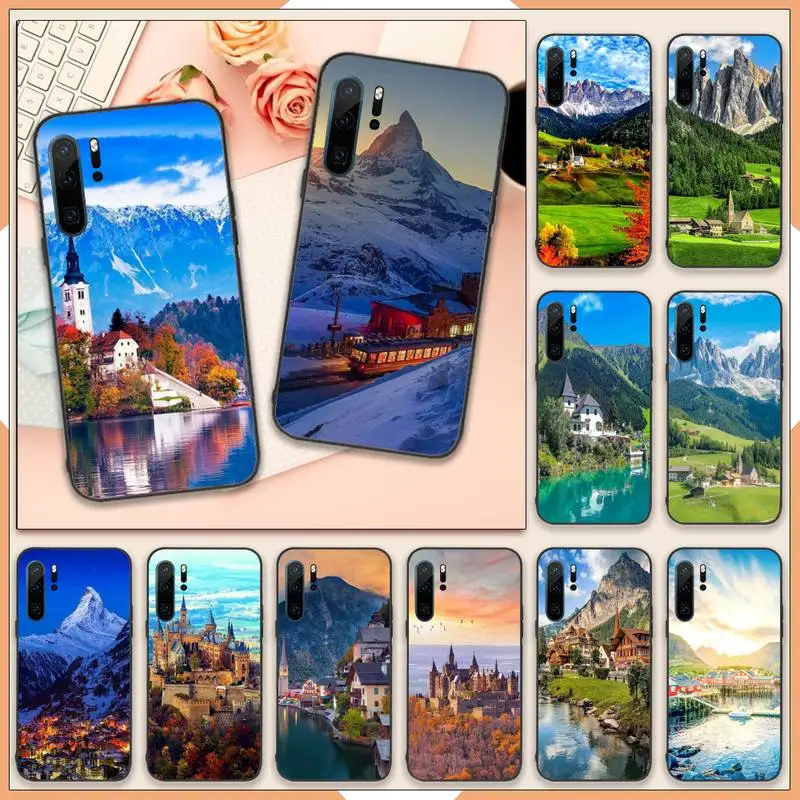 Чехол lanscape с гор для телефона Huawei honor Mate 10 20 30 40 i 9 8 pro x Lite P smart 2019 nova 5t