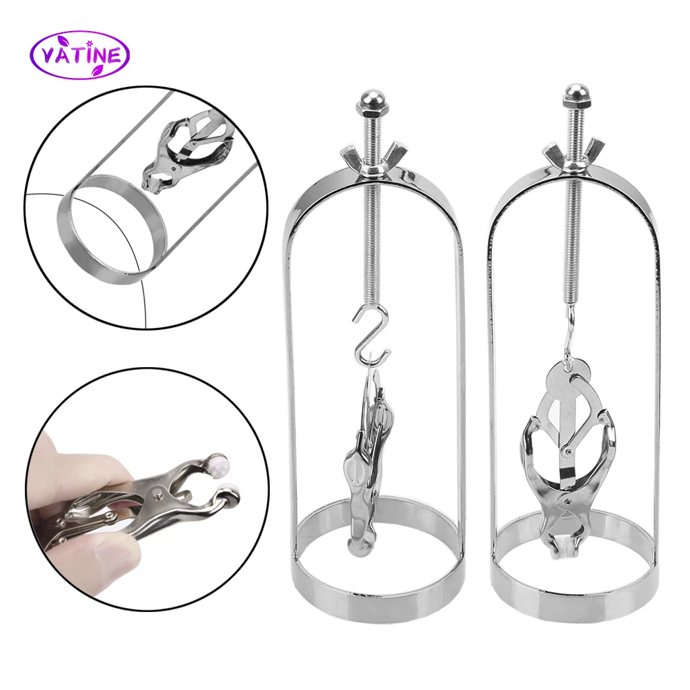 Metal Nipple Clamps Women Breast Cage Clips Bondage Set Sex Tools For Couples Sex Toys Female Adults Games Erotic Products Shop