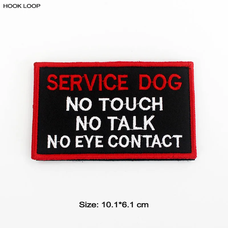 Therapy Service dog Patch Hook Loop Badges Do Not Touch Pet For dogs Vests Harnesses Emblem Decoration Stickers