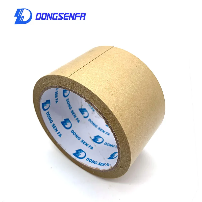 DONGSENFA 1Roll 20Y Water-free Kraft Paper Tape Strong Adhesive Carton Packing Tape Dust-proof Seal For Photo And Picture Frames