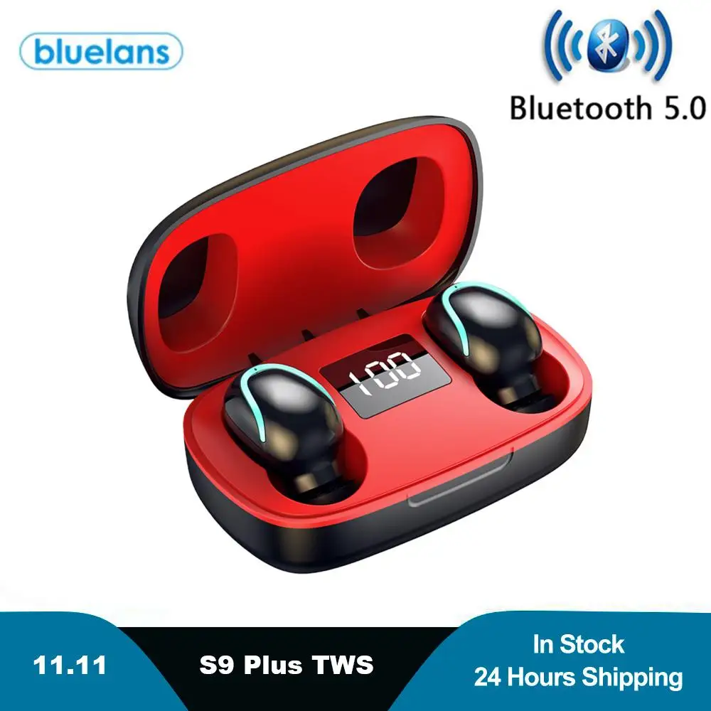 S9 TWS Mini Waterproof Bluetooth 5 0 Wireless Earphone HiFi Earbuds with Mic 3D Stereo Sound Earbuds For IPhone