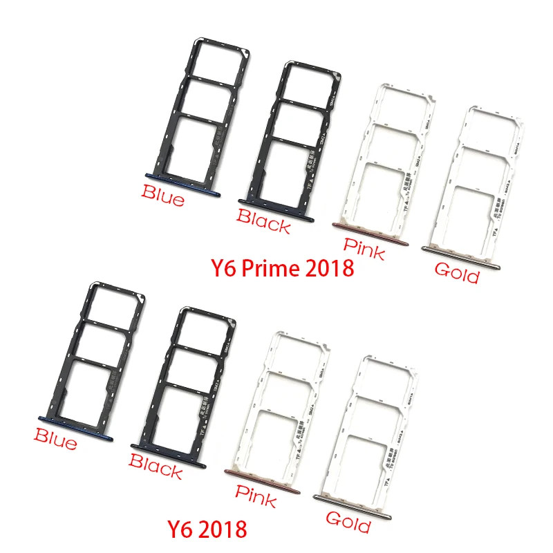 Tested NEW Micro Nano SIM Card Holder Tray Slot Holder Adapter Socket + Pin For Huawei Y6 Y7 Prime Y9 2018