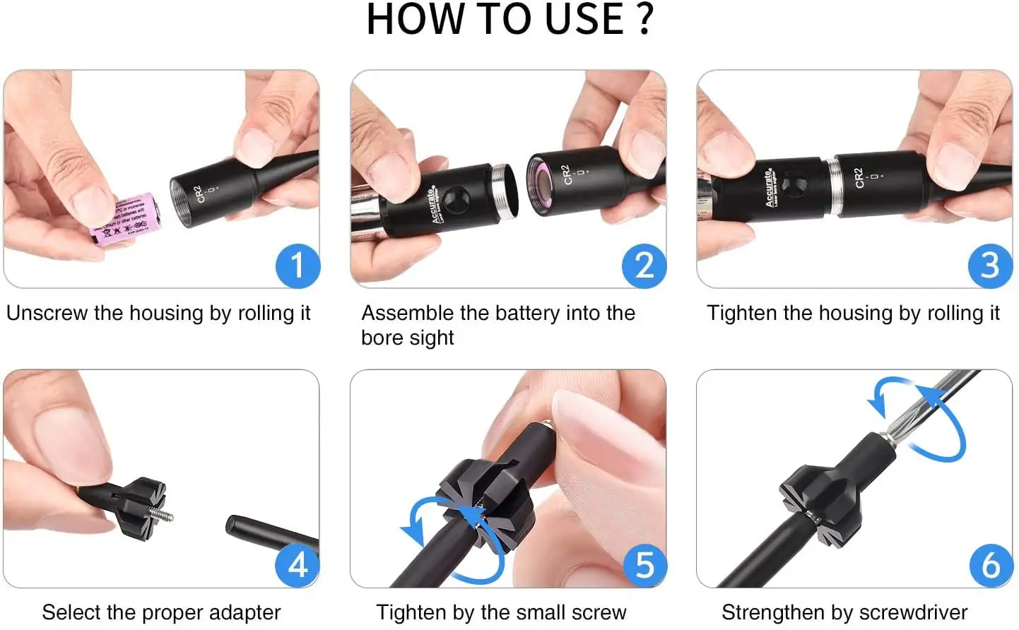 Laser Boresighter for Rifle .177 to.78 12GA Caliber Scope Laser Pointer Collimator Bore Sighter