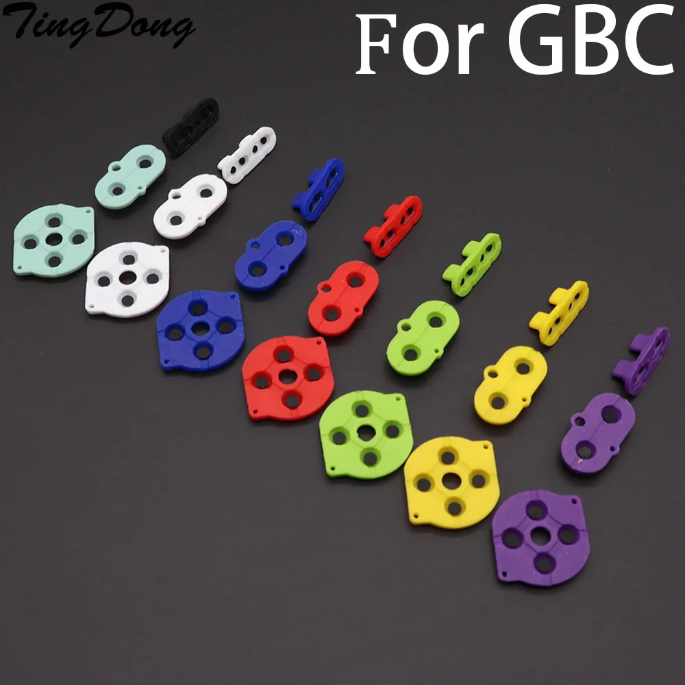 TingDong Colors rubber conductive button A-B d-pad for Game Boy Color GBC shell housing silicon start select keypad