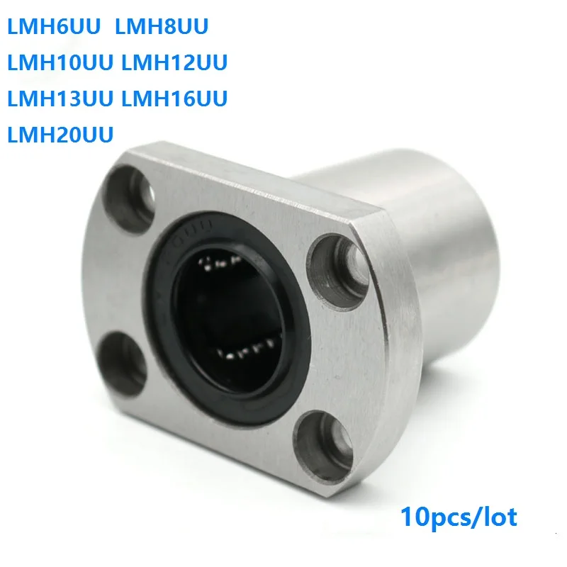 

10pcs/lot LMH6UU LMH8UU LMH10UU LMH12UU LMH13UU LMH16UU LMH20UU Flange Linear Bearing for CNC 3D printer parts Rods