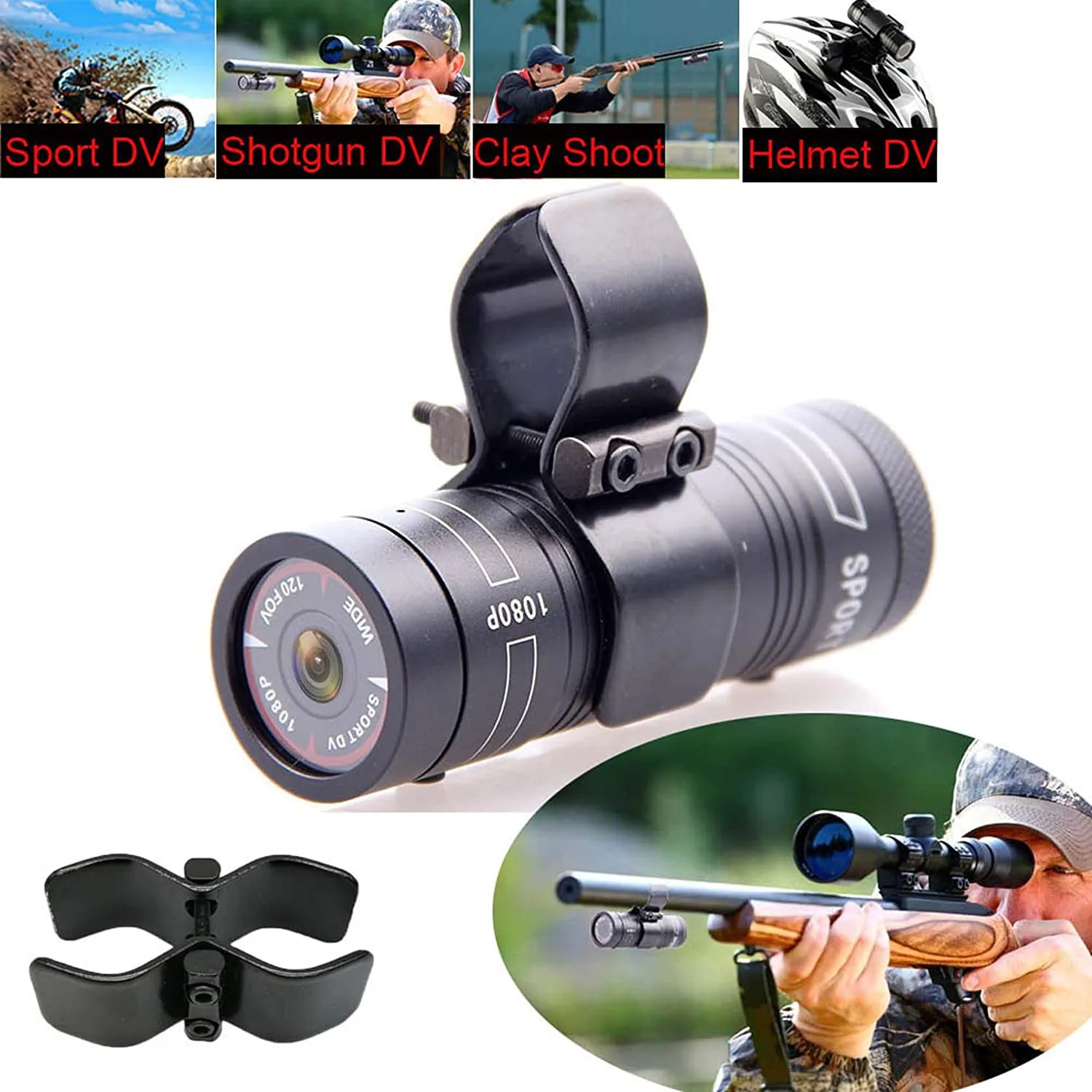 Mini Outdoor Hunting Camera FHD Gun Mount Video Recorder Gun Camera for Hunter Action Cameras Waterproof Camcorder