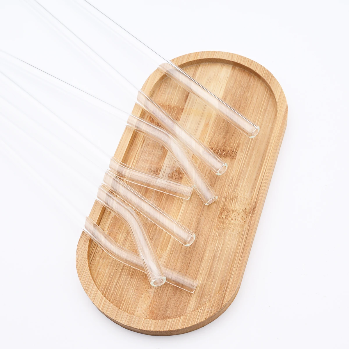 Stroh-Set aus Borosilikatglas, wiederverwendbar, umweltfreundlich, Trinkhalm für Smoothies, Cocktails, Barzubehör, Strohhalme mit Bürste – Detail 2