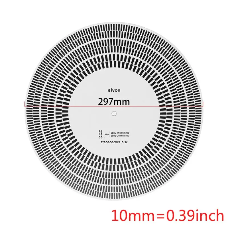 2021 New LP Vinyl Record Turntable Phono Tachometer Calibration Strobe Disc Stroboscope Mat 33 45 78 RPM