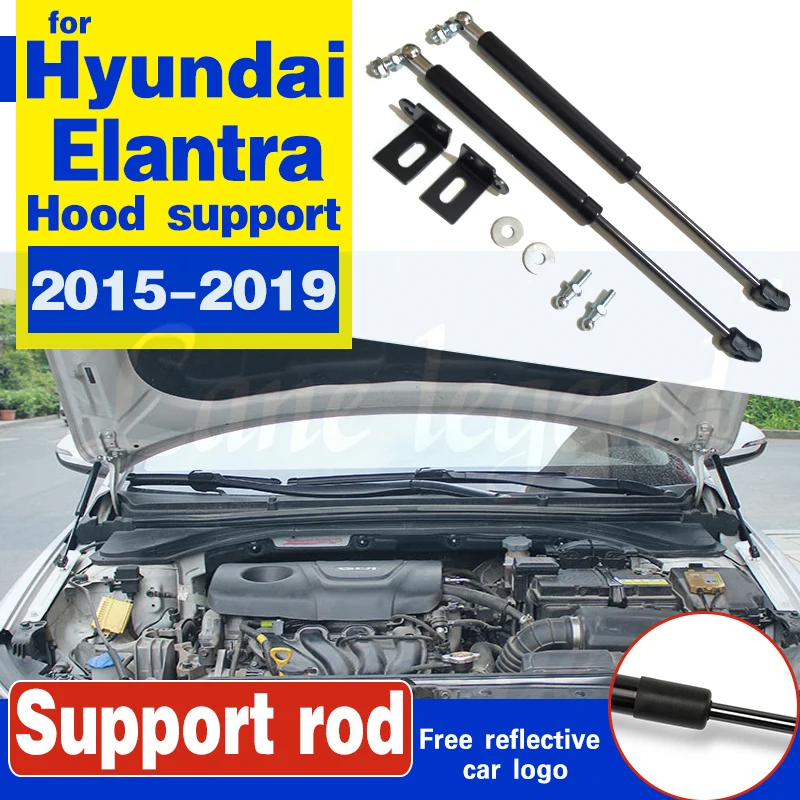 Car Hood Cover Support Lifter Shock Bracket Strut Bars Rod for Hyundai Elantra AD 2015-2019 Avante Super Elantra Car-styling