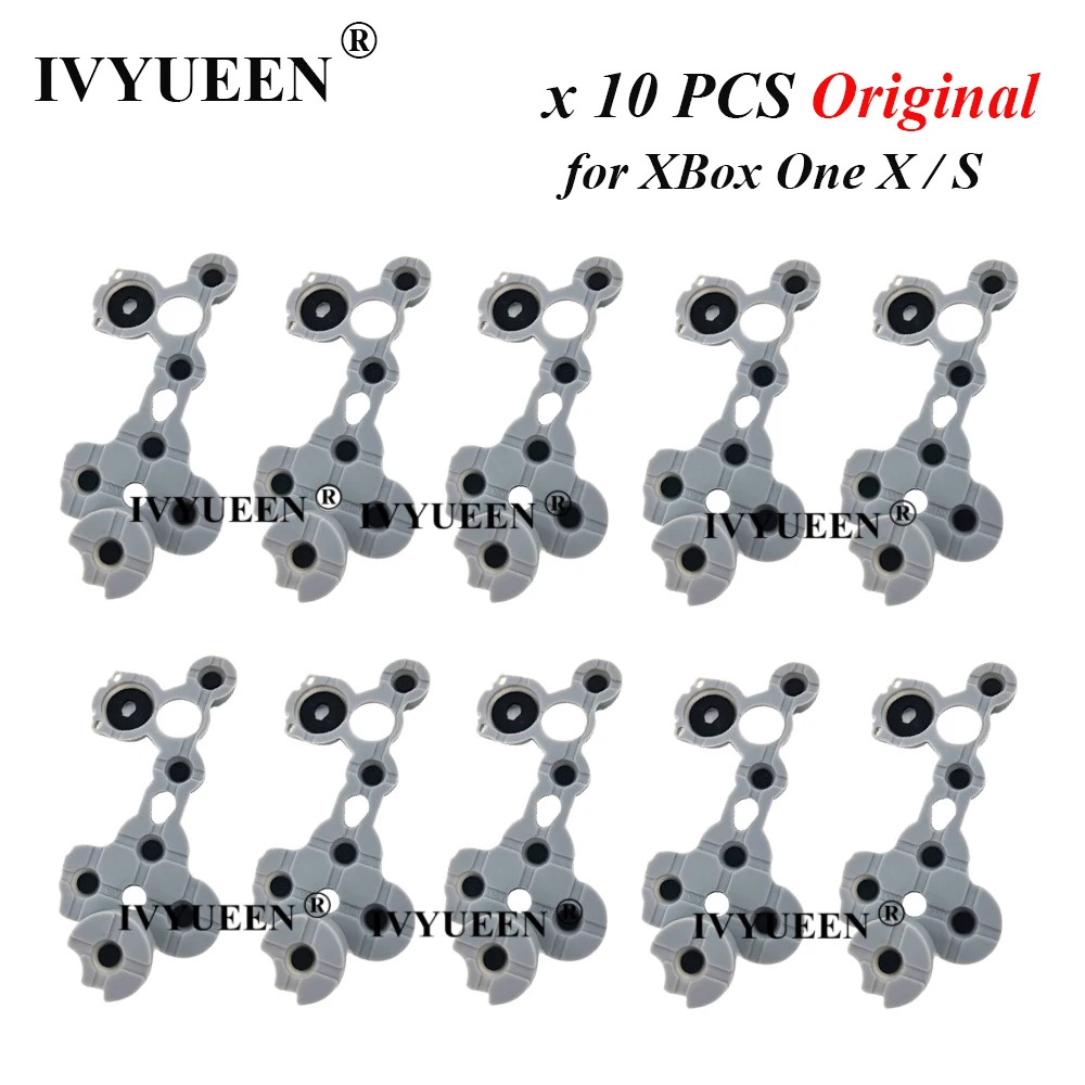 

IVYUEEN 10 PCS for XBox One X S Slim Controller Original Conductive Rubber Button Contact Pad Replacement Repair Accessories