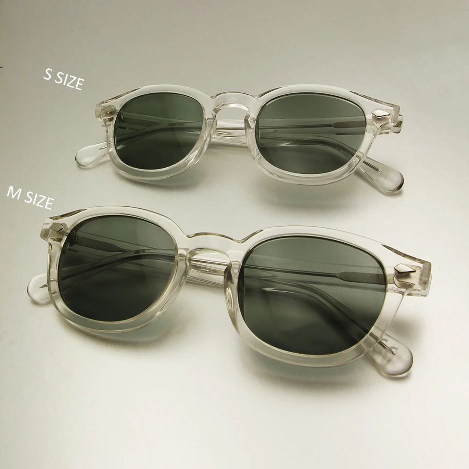 Acetate Small Round Sunglasses Men 2020 Women'S Sun Glasses Anti-Glare Brand Designer Vintage Rivet Rivet Shades Uv400