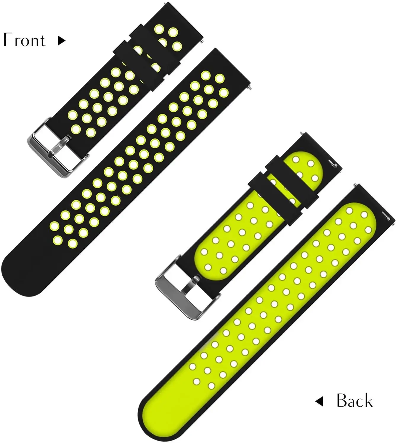 18mm Watch Band for Garmin Venu 2S / Vivoactive 4S / Vivomove 3S Soft Silicone Wristband Strap for Fossil Women\'s Gen 5E 42mm