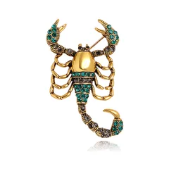 Exquisite Creative Design Scorpion Brooch Vintage Animal Alloy Pin Brooches Men Women Children's Holiday Gift