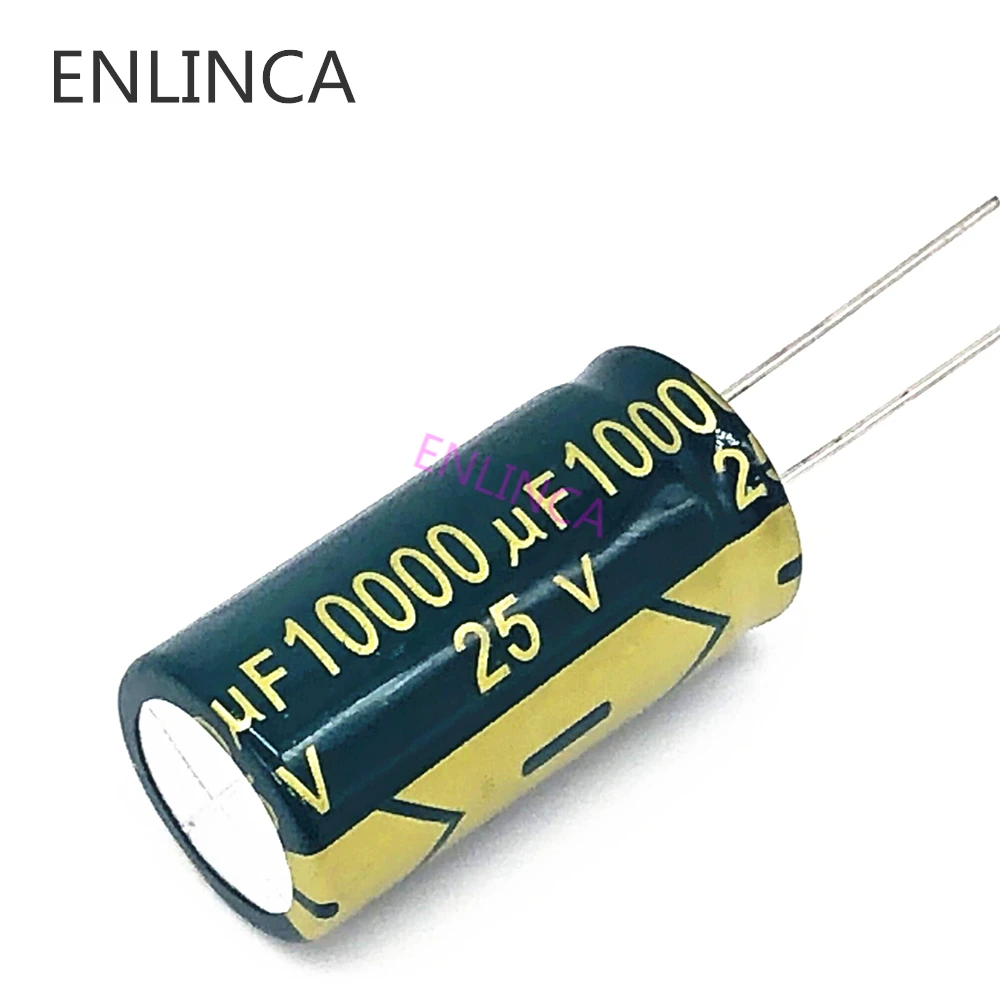 

5pcs/lot T11 25V 10000UF Low ESR high frequency aluminum electrolytic capacitor size 18*35 10000UF25V 20%