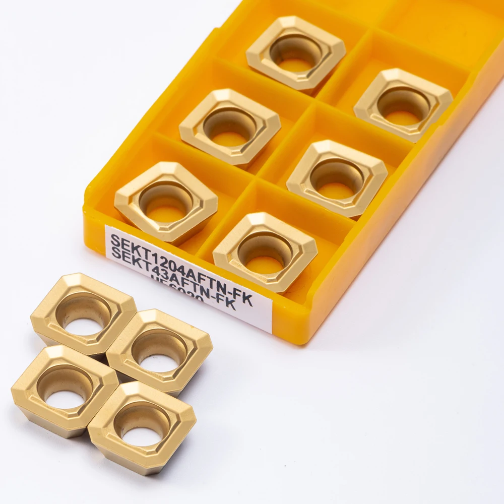 SEKT1204 AFTN FK VP15TF UE6020 US735 Internal Cutter Hardness Carbide Blade Lathe Turning Tool Aluminum Inserts SEKT 1204 10PCS