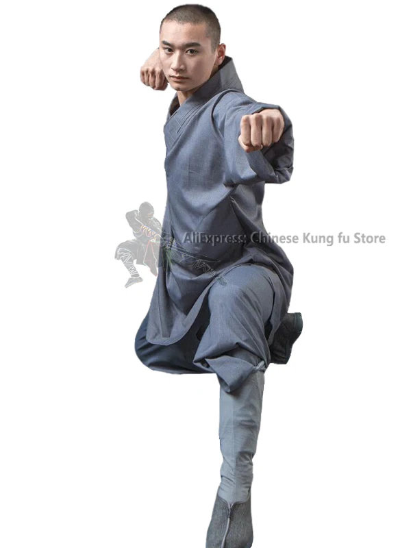 Shaolin Temple Buddhist Monk Robe Arhat Kung fu Uniform Martial arts Meditation Suit