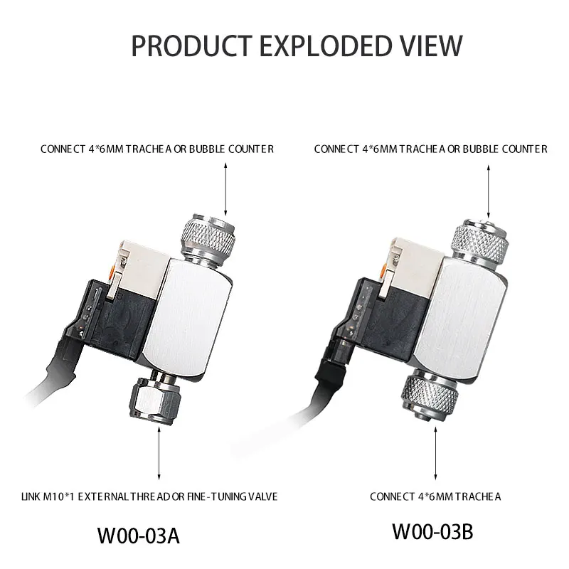 fish tank low temperature CO2 fish tank solenoid valve, input AC110-240V output DC12V, used for fish tank CO2 adjustment system