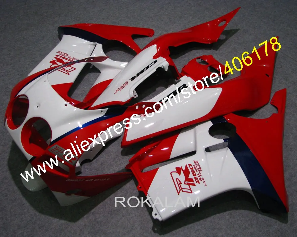

Обтекатель ABS для Honda CBR 250 RR CBR250RR MC19 1988 1989 88 89, красный, белый обтекатель мотоцикла (литье под давлением)