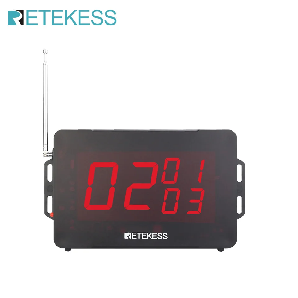 

Retekess TD136 Wireless Calling Customer Service Pager Display Receiver Host Voice Reporting Broadcast For Restaurant Cafe Bar