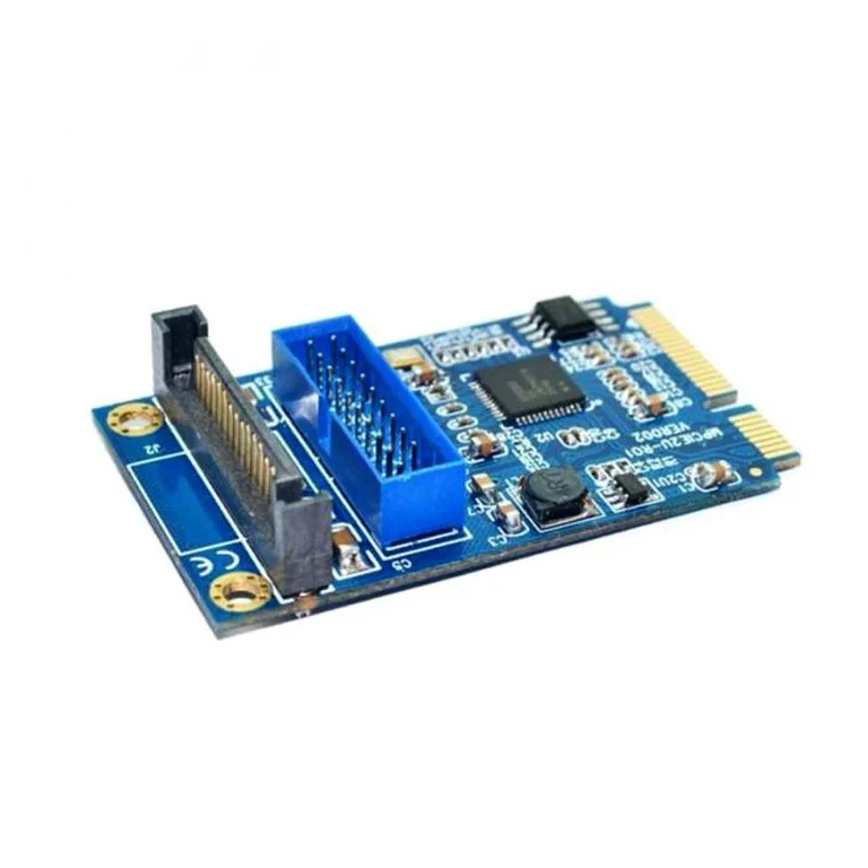 Mini PCIE zu USB 3,0 19-pin Expansion Karte Riser Adapter SATA Power Mini PCI Express zu Dual Ports USB Front Panel Buchse Raiser