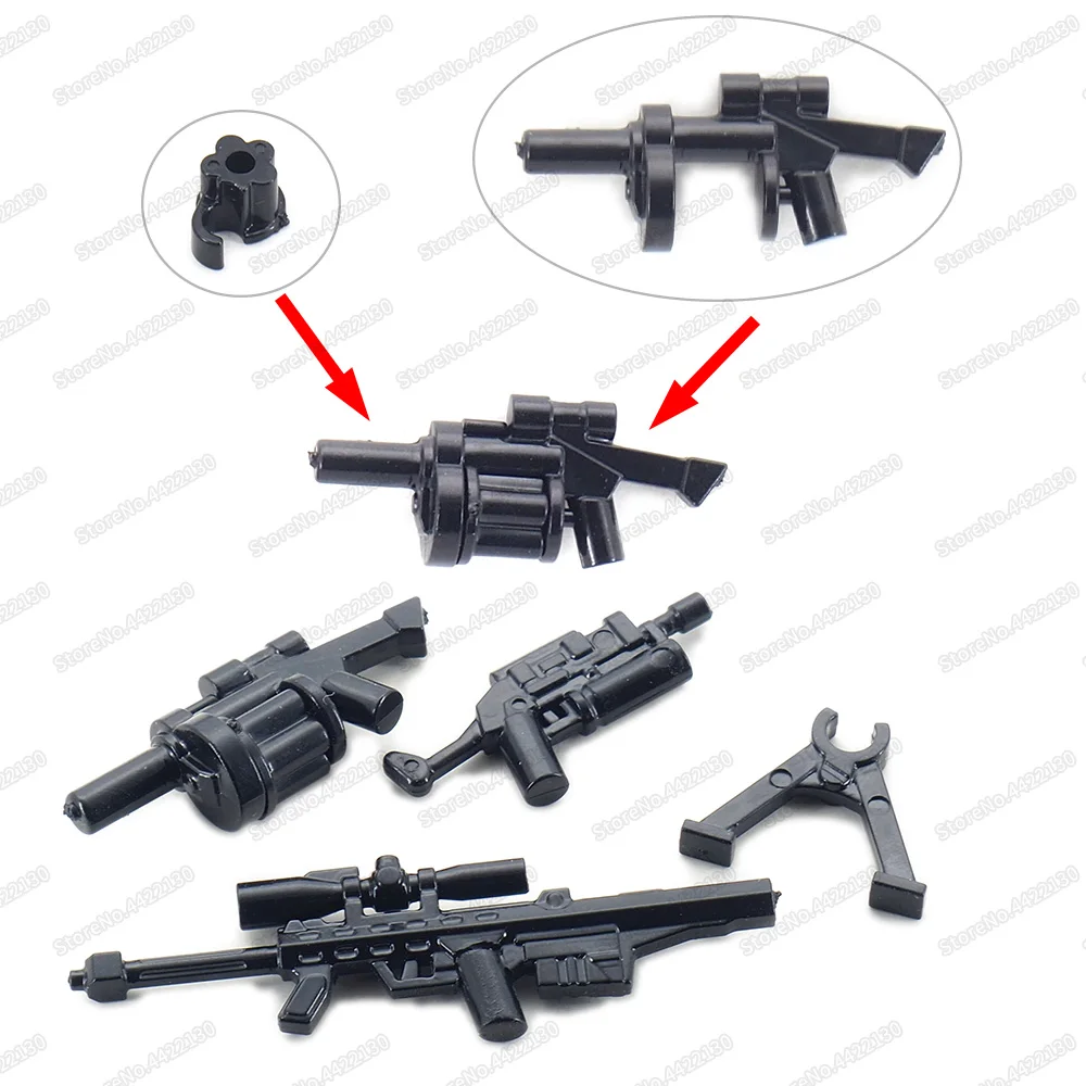 Military Soldier Weapons Figures Building Blocks Assembly Ordnance Model Guns ww2 Army Equipment Moc Childs Christmas Gifts Toys