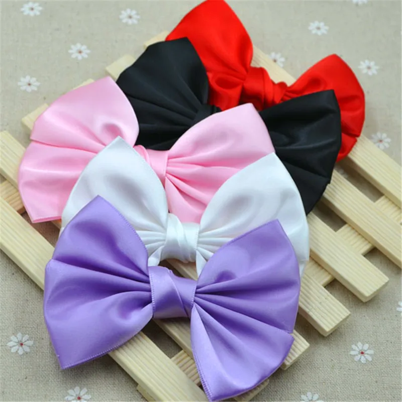 10pcs The Satin Wedding Decoration Sewing Applique Corsage Big Bow A156