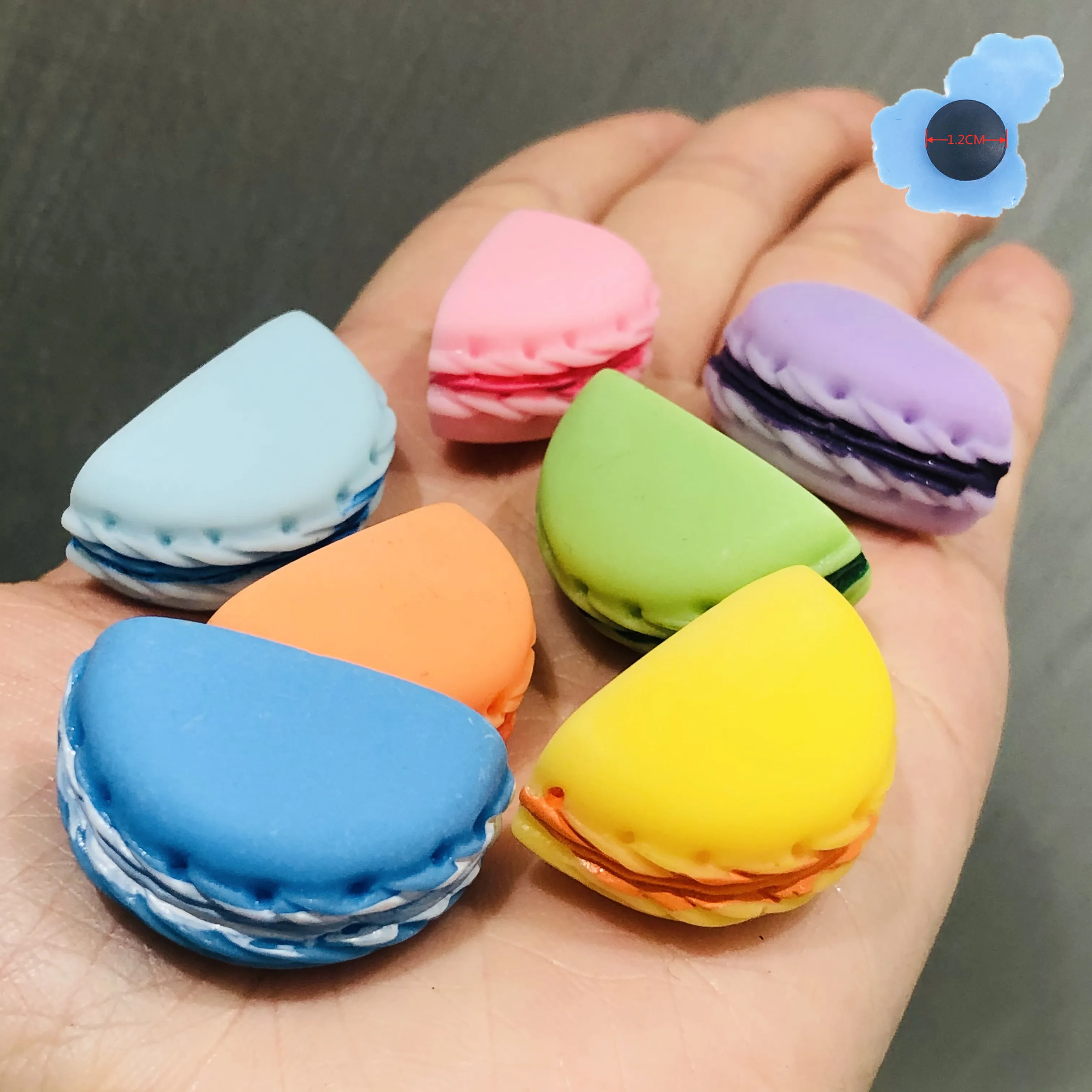 Hot Sales 1PCS Macaron Cookie Kids Garden Shoes Decoration Resin Shoe Clog Children Shoes Charms Party Presents