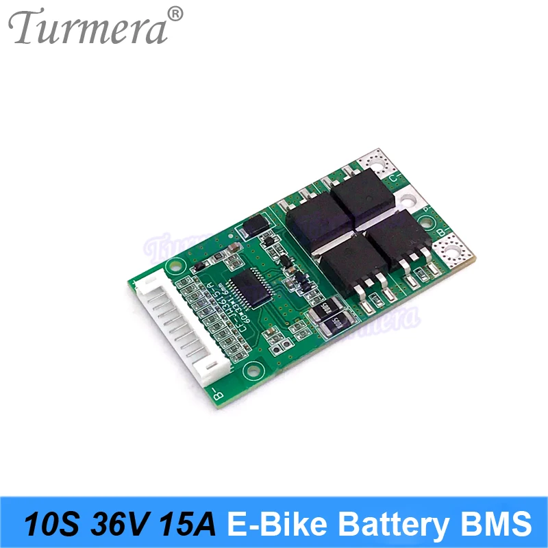 10S 36V 15A 18650 Lithium Battery BMS for 36V 42V E-bike E-scooter Power Wheel Battery Pack Use PTC + Balance Protection Board