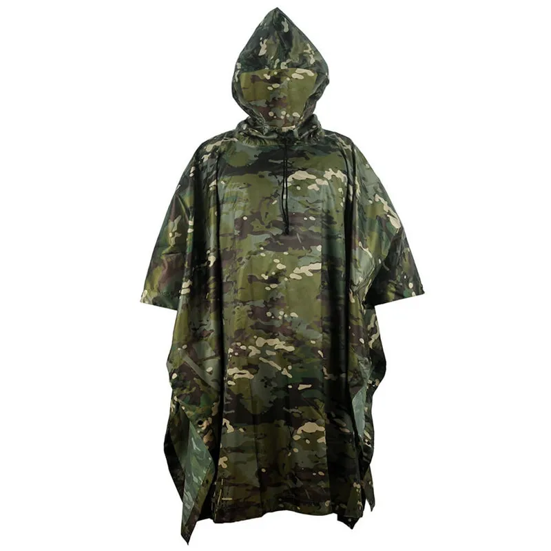 Impermeable Raincoats Unisex Jungle Poncho Backpack Camouflage Rainwear Camping Hiking Raincover Outdoor Hunting Ghillie Suits