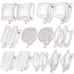 Juya DIY Gold Silver Plated Ear Wire Fixture Shvenzy Earring Hooks For Handmade Needlework Fashion Dangle Charms Earrings Making