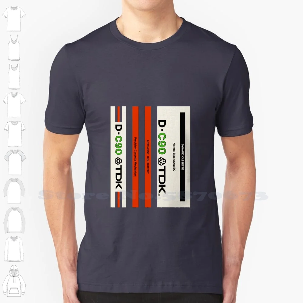 Cassettes-Tdk D-C90 Fashion Vintage Tshirt T Shirts Cassette Boombox Dolby