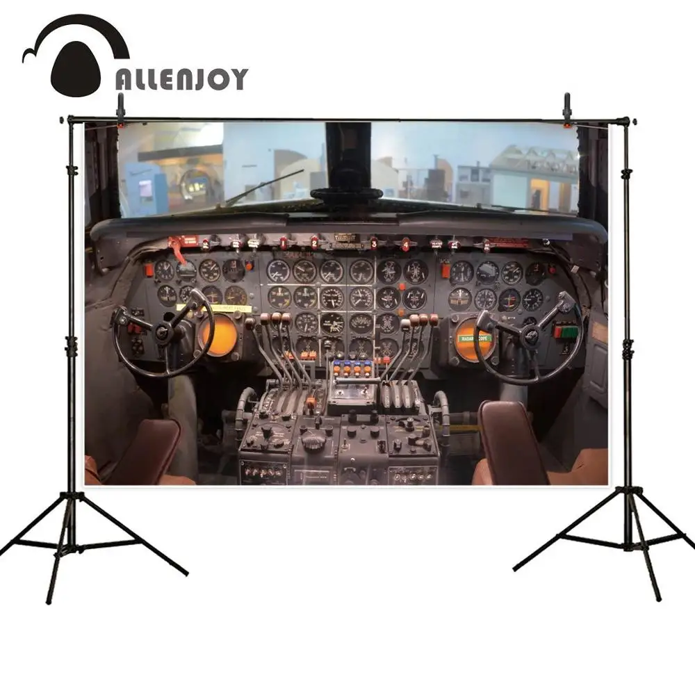 Allenjoy Aircraft Space Museum wallpaper child flight background for video Photography props Backdrop Photo Studio Photophone