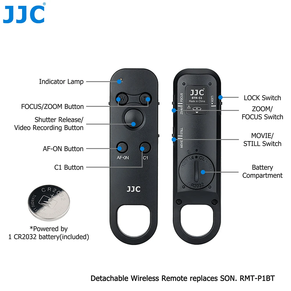 JJC GP-VPT2BT Bluetooth Remote Control Grip Tripod for Sony ZV1II ZVE10 ZVE1 A7RV A7IV A7III A7 III FX30 A7S III ZV1 A6600 A6400