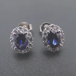 Boucles d'oreilles en laiton véritable, en Tanzanite et topaze blanche, meilleures ventes