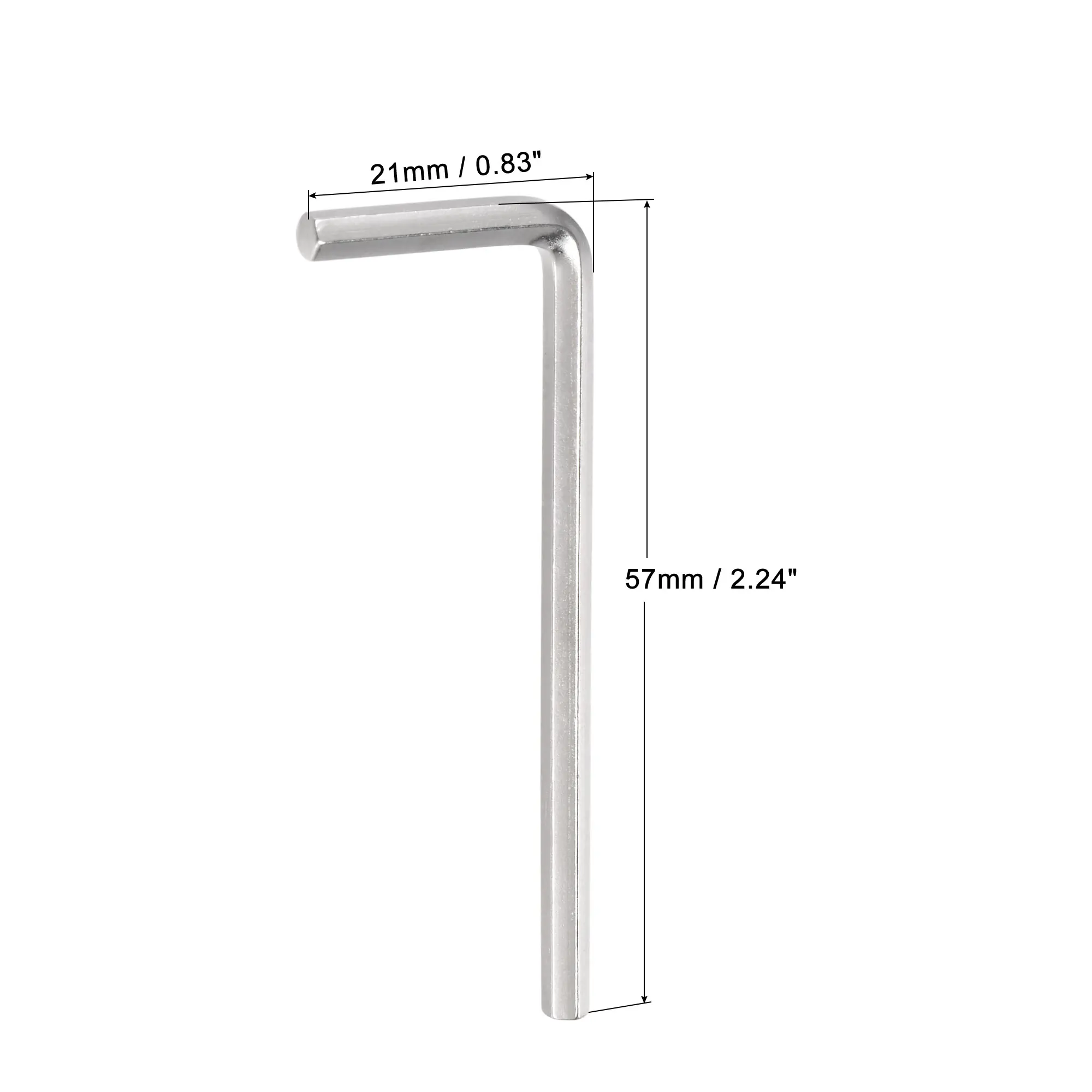 Uxcell 3mm encanta a chave, l deu forma ao braço longo CR-V ferramenta de reparação 5 pces