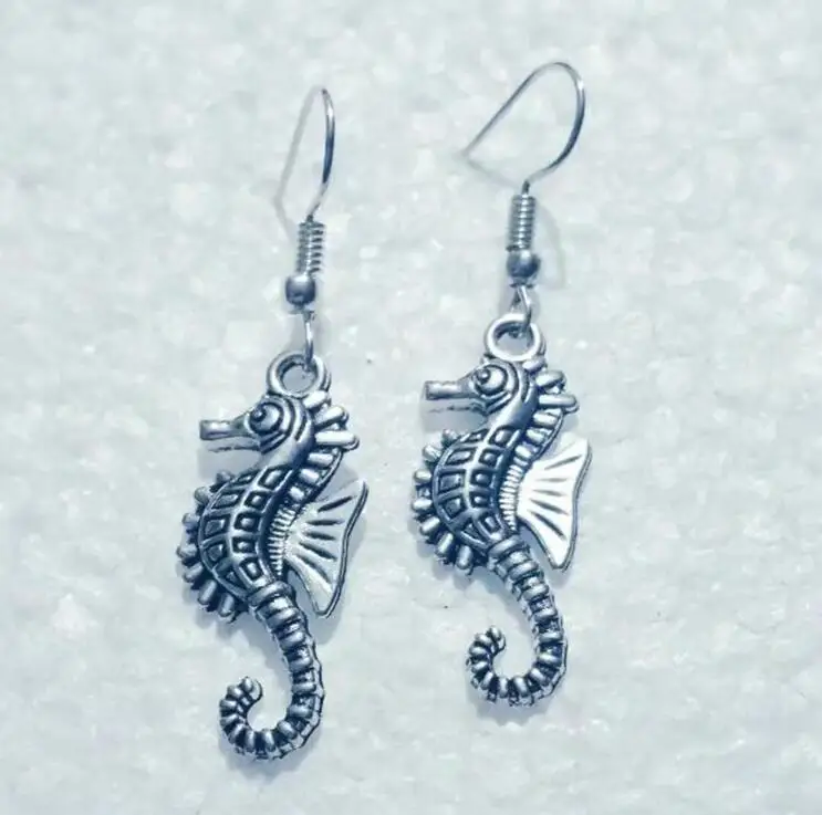 NEW Seahorse Charm Dangle Earring Mermaid sea horse  Earrings Fashion Accessories Woman Holiday Gift Beach Jewelry