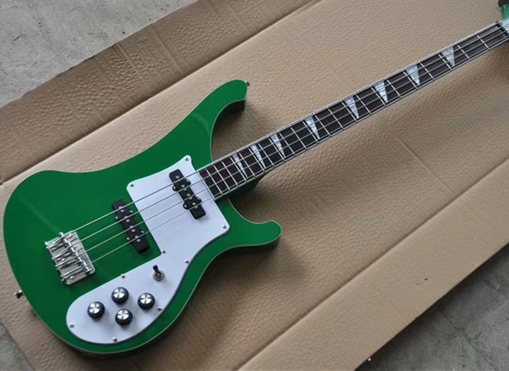 4 Strings Navy Green Electric Bass with 22 Frets,Rosewood Fretboard,Providing Customized Service