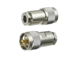 1pcs UHF PL259 Male Plug Connector Clamp RG5 RG6 5D-FB LMR300 Cable RF Coaxial Brass Straight New