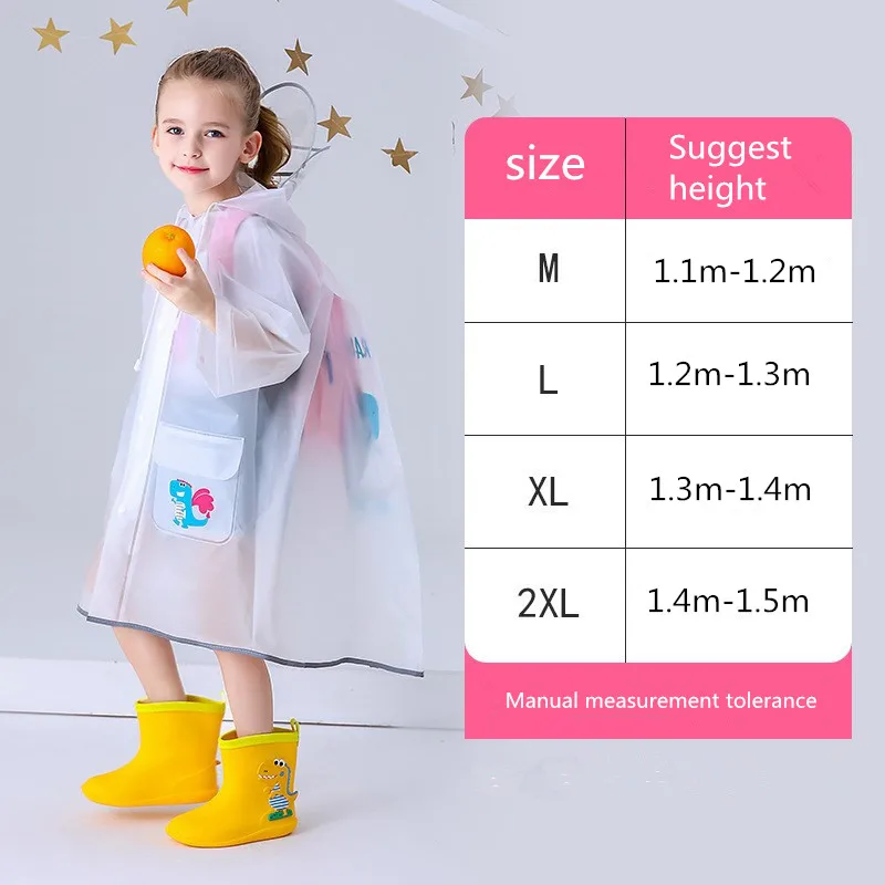 Cute student baby raincoat outdoor travel mountaineering waterproof raingear child impermeable rain poncho boy girl raincoatgift