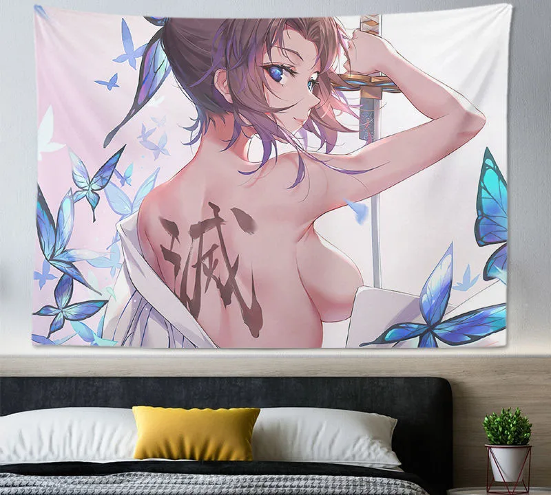 

Anime Demon Slayer Blade Background Cloth Nidou Tanjiro Wall Cloth Room Bedside Tapestry Bedroom Wall Decoration Cloth