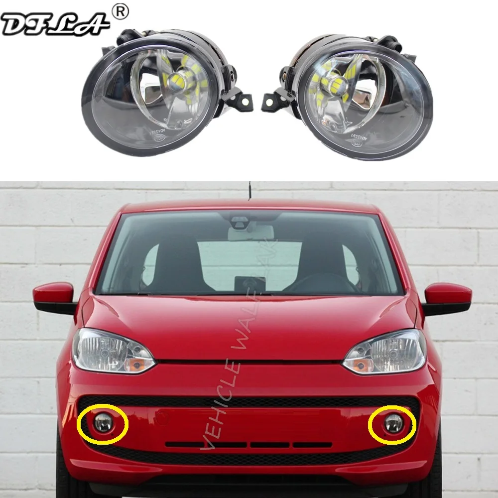 

pair For VW UP e-UP 2011 2012 2013 2014 2015 2016 Car-styling Front LED Fog Light Fog Lamp With Bulbs And Wire